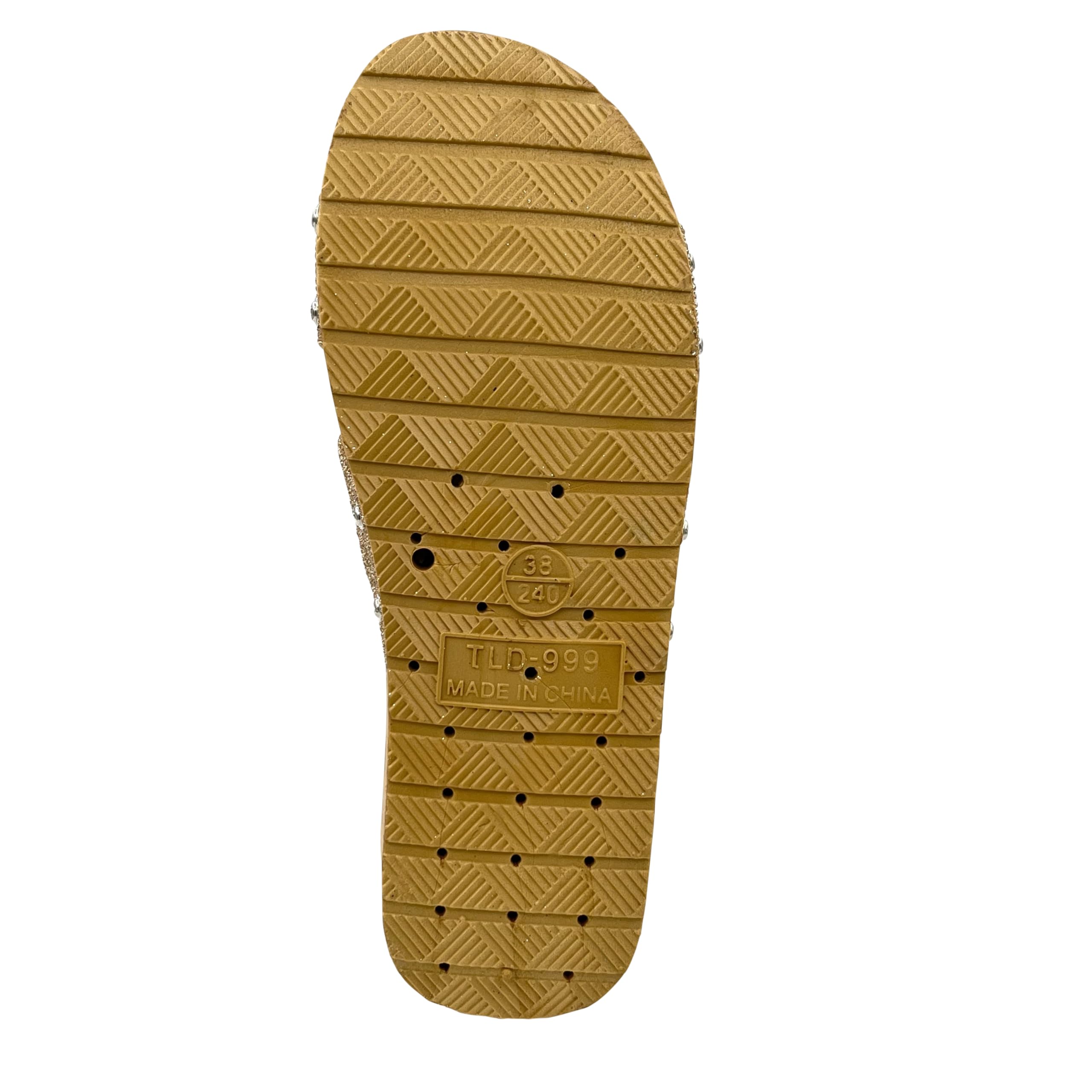 Siebi's - Badeschuhe Damen - Como - Badepantolette Glitzer mit Plateau-Sohle für Frauen - fällt klein aus