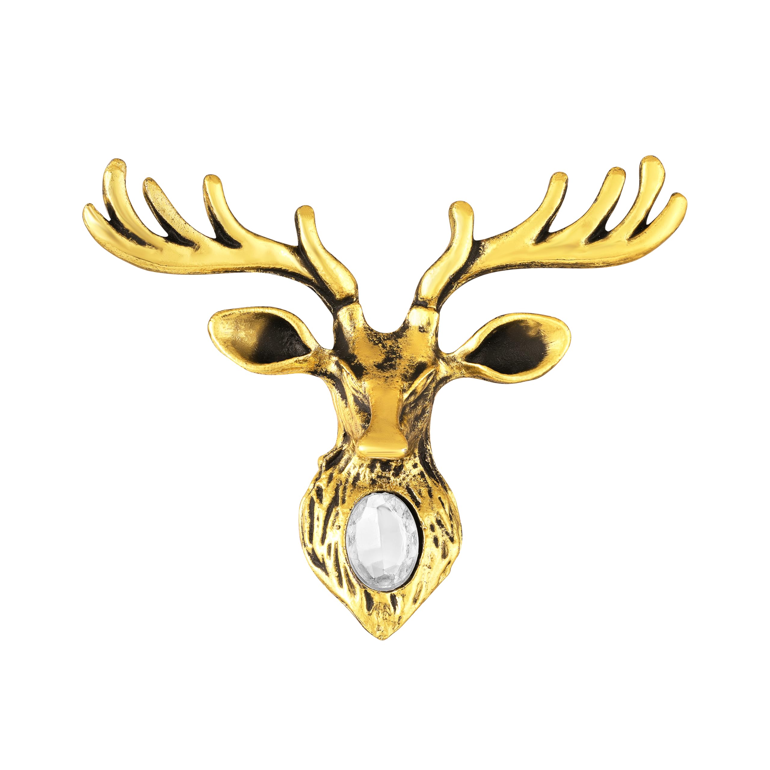 mahi Gold Plated Classic Deer-Shaped Wedding Lapel Pin/Brooch with Crystal for Men (BP1101132GWhi)-picture-13
