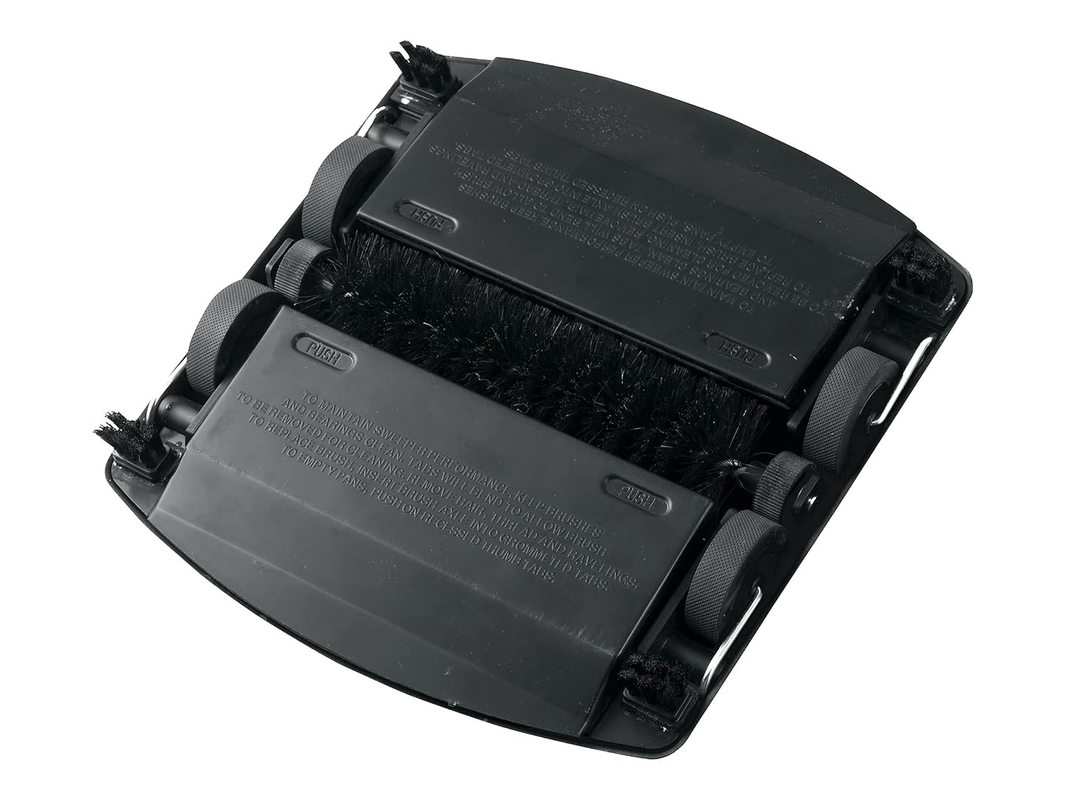 Rubbermaid Commercial Products Executive Series 6.5" Single-Action Mechanical Sweeper Cordless Black Collects Dust Dirt and Debris from Hard Floors and Carpet