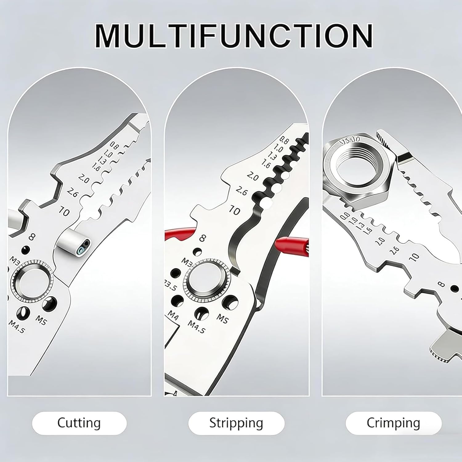Universal Quick Lever Electrical Wire Connectors, Mini Quick connectors Push-in with Wire Stripper, 1 in 1 Out, Electrical Wire Butt Splice Inline Terminals, 24-12 AWG (Stripper+100pcs)