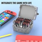 WEIMINLI Skull Treasure Porte-cartes de jeu pour Nintendo Switch - 16 Slots Vidéo Game Card Storage Organizer Cube Compatible avec Nintendo Switch, OLED & Lite, Cas de jeu de commutateur portable (noir)