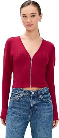 Good American Womens Bustier Sweater