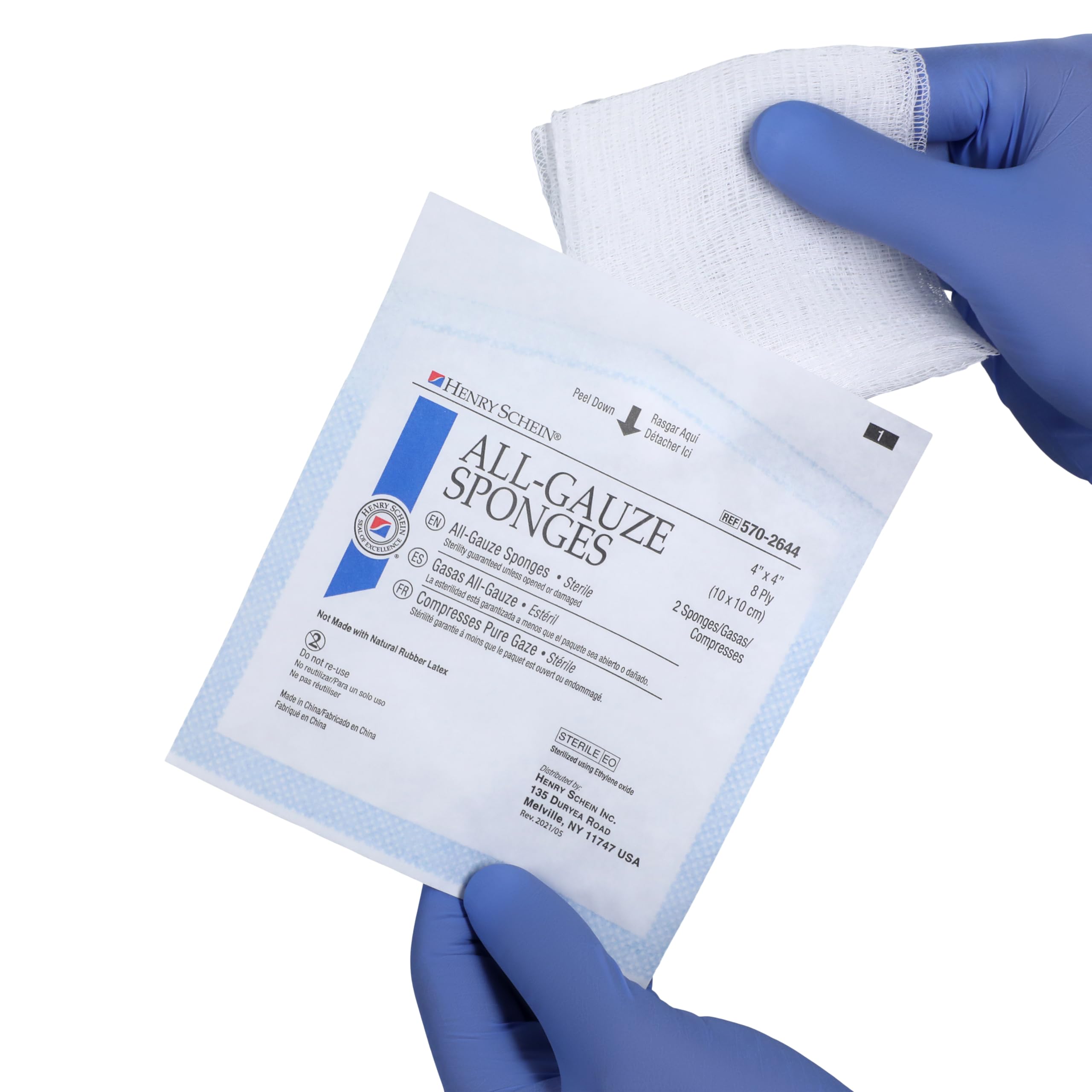 Henry Schein Premium 100% Cotton All-Gauze Sponge 4x4