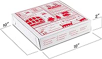 Vista 3 de MT Products Caja de Pizza Delgada 10" x 10" x 2" - Cajas de Pizza con Esquinas de Cierre Profundo (Paquete de 10) - Hecho en EE.UU