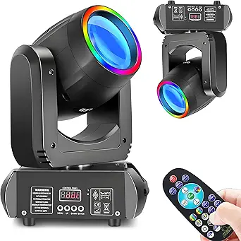 10 Best Moving Head Lights for Halloween in 2026 4 250W LED Moving Head Stage Light with 13 Gobos, 8 Colors, DMX512, Sound Activated, and Wide Rotation