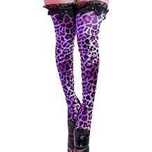 MOEFLAVOR Gyaru Leopard Print Stockings Kawaii Cosplay Accessory