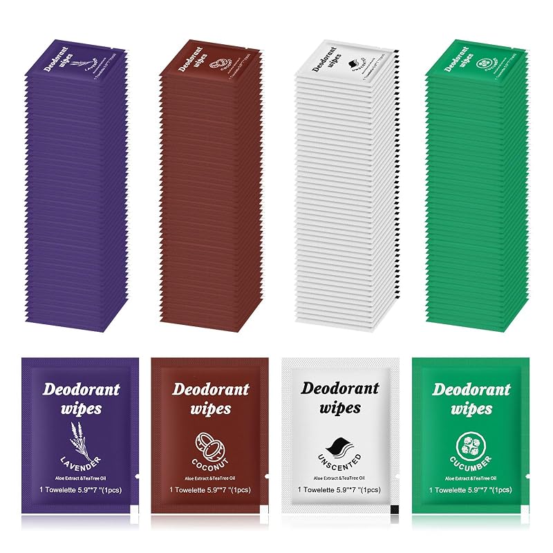 twoworld Lenços desodorantes corporais individuais para viagem, pacote com 40