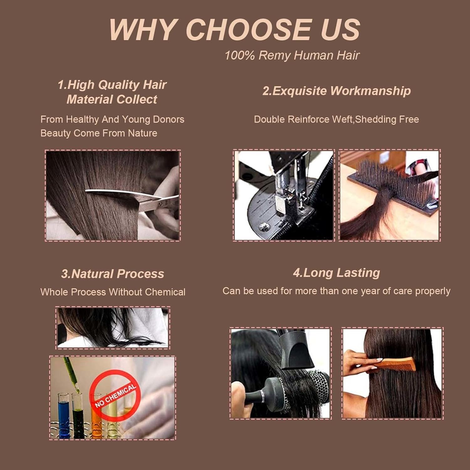 Tape in Hair Extensions Human Hair 18 inch Skin Weft Tape in Straight Thick Natural Hair Extensions with 12 Pieces Replacement Tape 20pcs 50g Chocolate Brown/Light Blonde #4/27