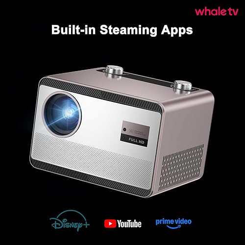 Miniatura 2 de Proyector inteligente ANSI Full HD de 2000 compatible con Netflix, proyector de decodificación HAPPRUN 4K con WiFi y Bluetooth, enfoque automático y