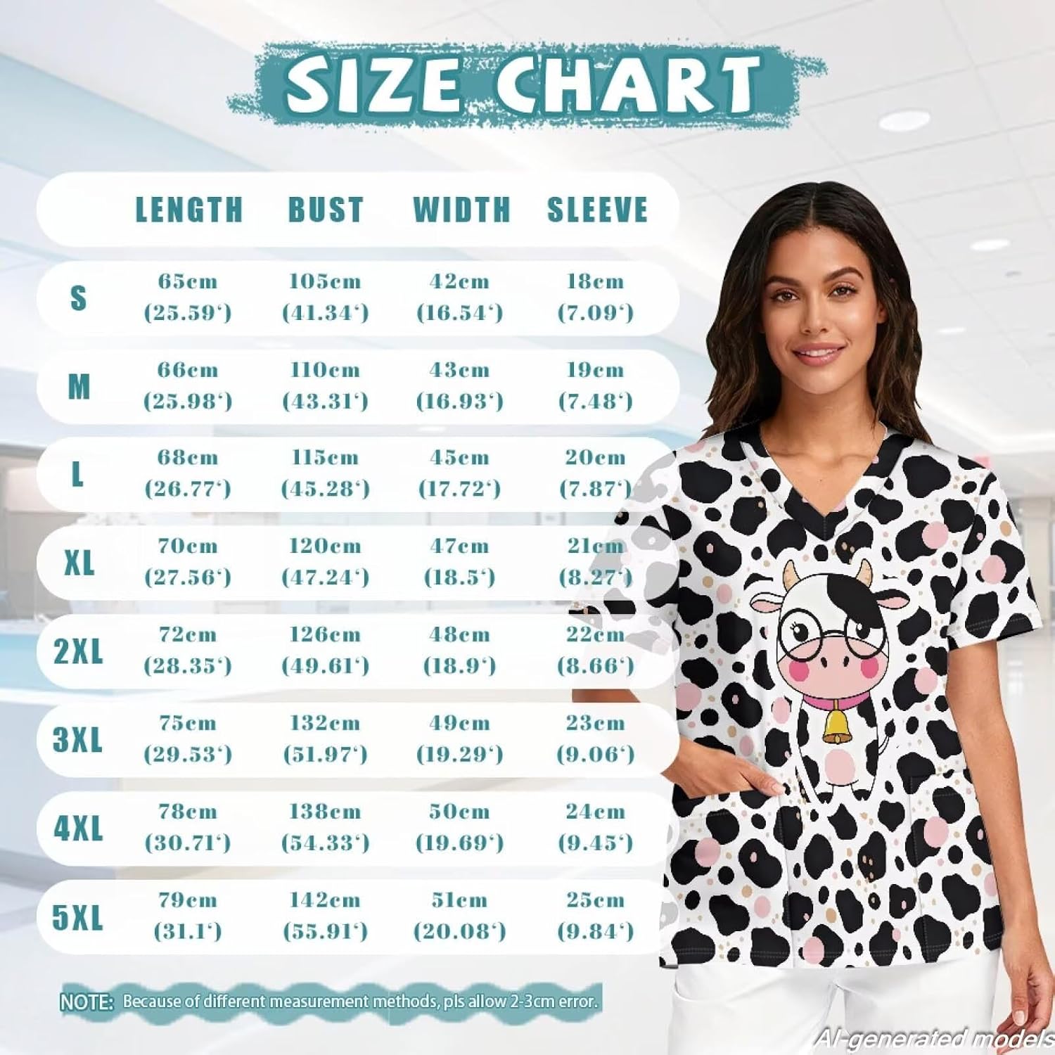 Scrub Tops for Women Short Sleeve V Neck Stretchy Nurse Workwear Uniforms Cute Soft 2 Pockets Scrub Shirt