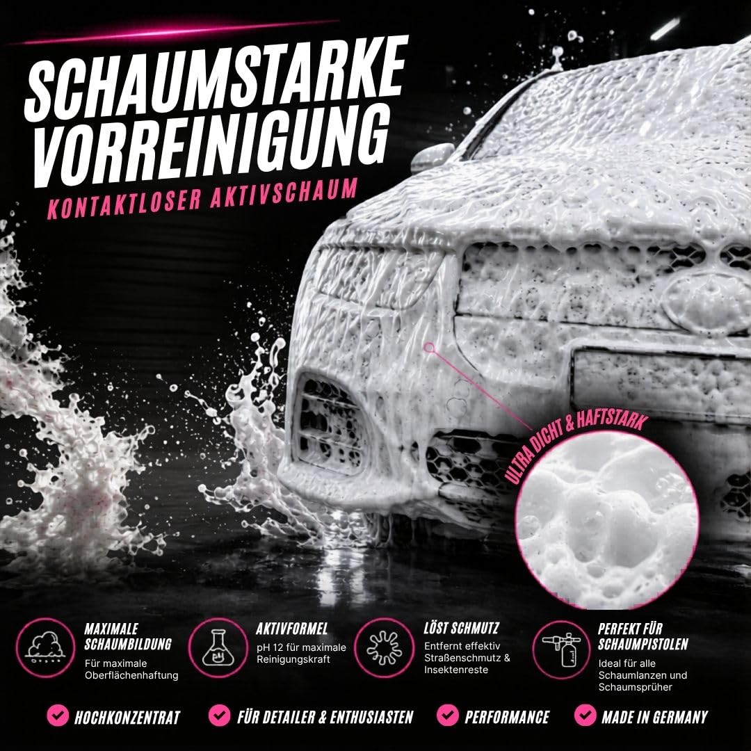 EXO ACTIVE FOAM | Selbsttätiger Snow Foam | Vorreiniger | PKW-Shampoo (5 Liter)
