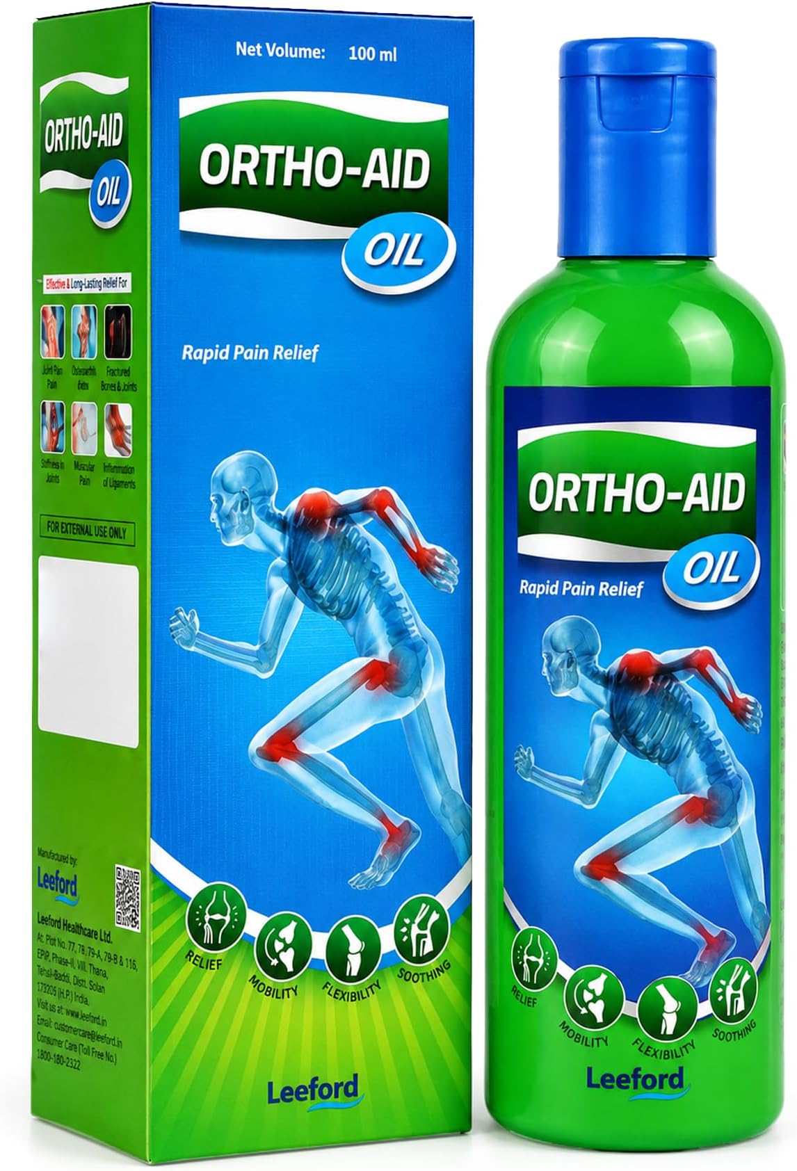 Ortho Aid Ayurvedic Pain Relief Oil for Joints, Muscle, & Body Pain, 100ml