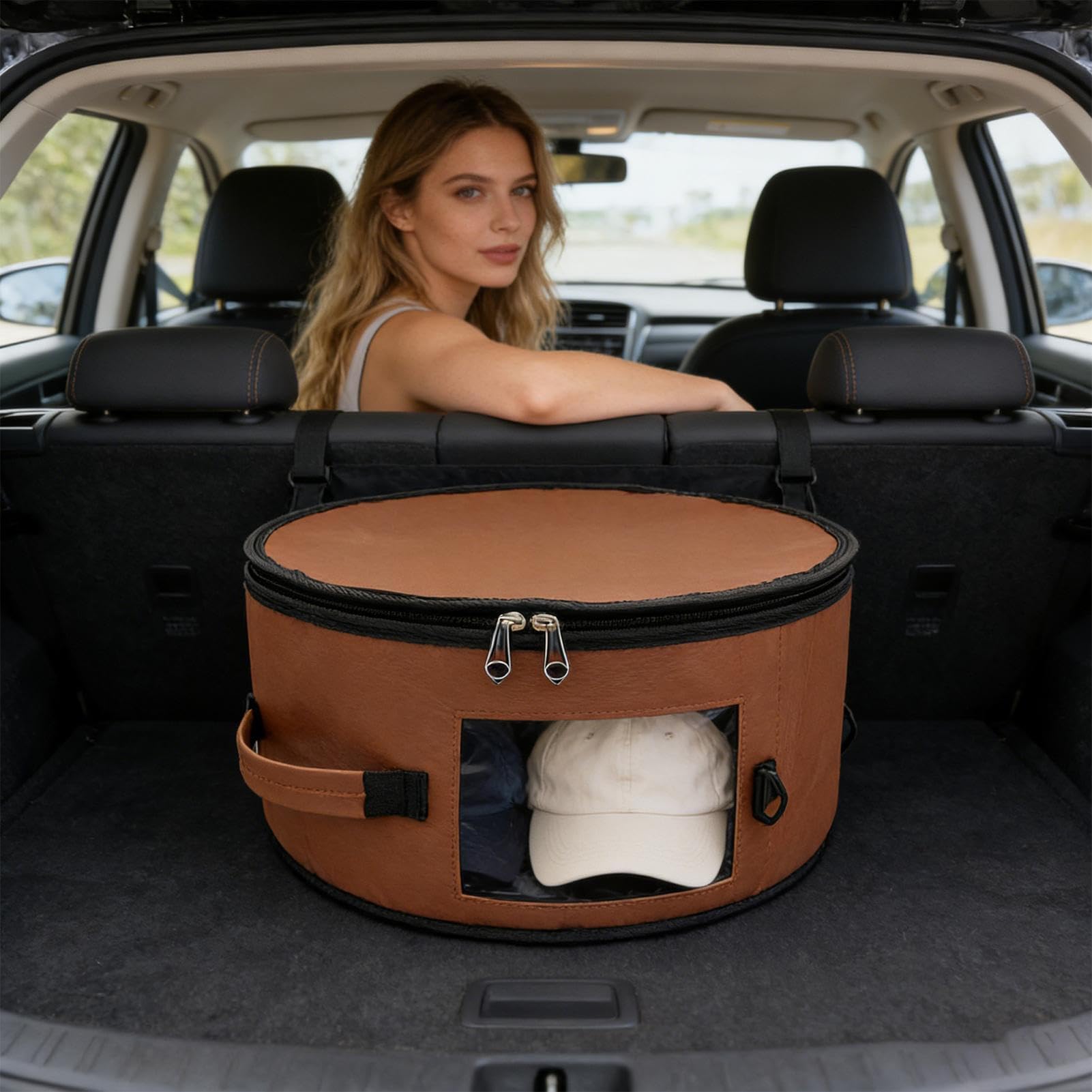 Para Sombreros Organizador De Gorras Grande Con Asa | De Almacenamiento Para Sombreros De Con Ventana Transparente Para Armario De Mujeres Y Hombres