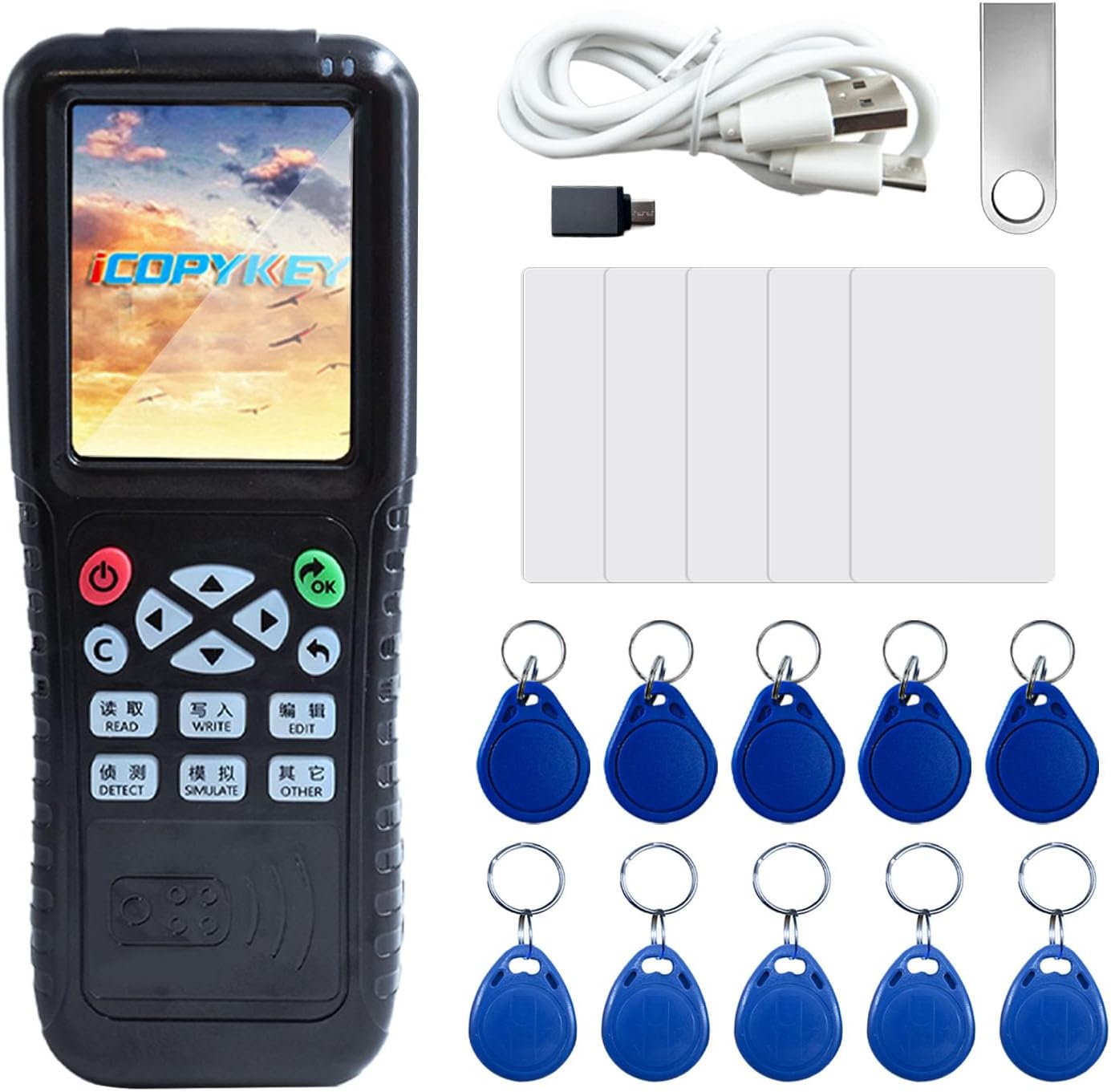 Tqsbeyah X100 RFID Reader Writer: Multi-Frequency Copier for 125KHz T5577, 13.56MHz IC Cards & Elevator Access Control