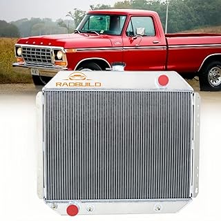 DPI433 Aluminum Radiator for 1966-1979 Ford F-Series F100 F150 F250 F350 Bronco Truck Pickup V8 Engine 3 Row Radiators 67 68 69 70 71 72 73 74 75 76 77 78