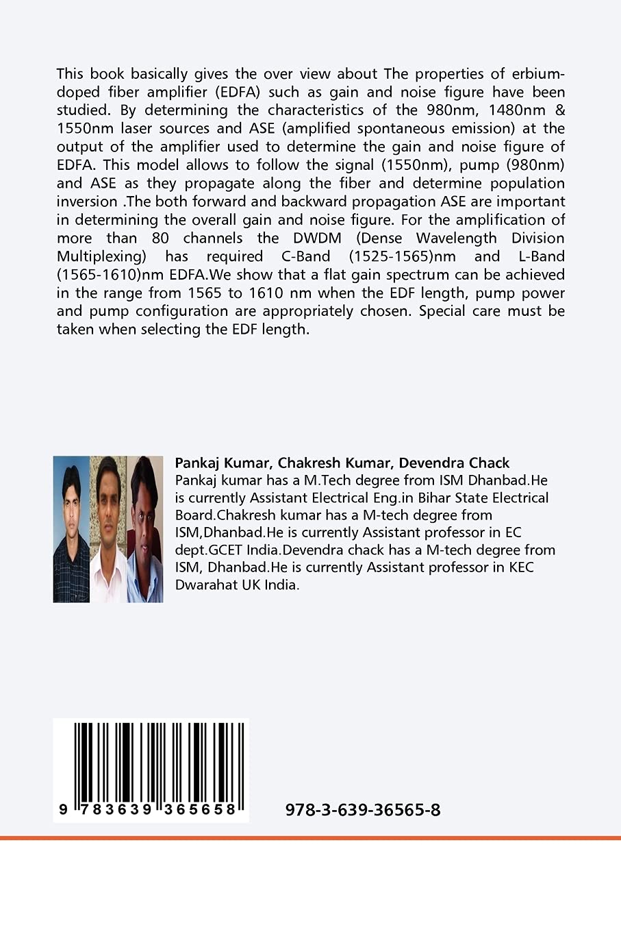 Study of Laser Diode and EDFA