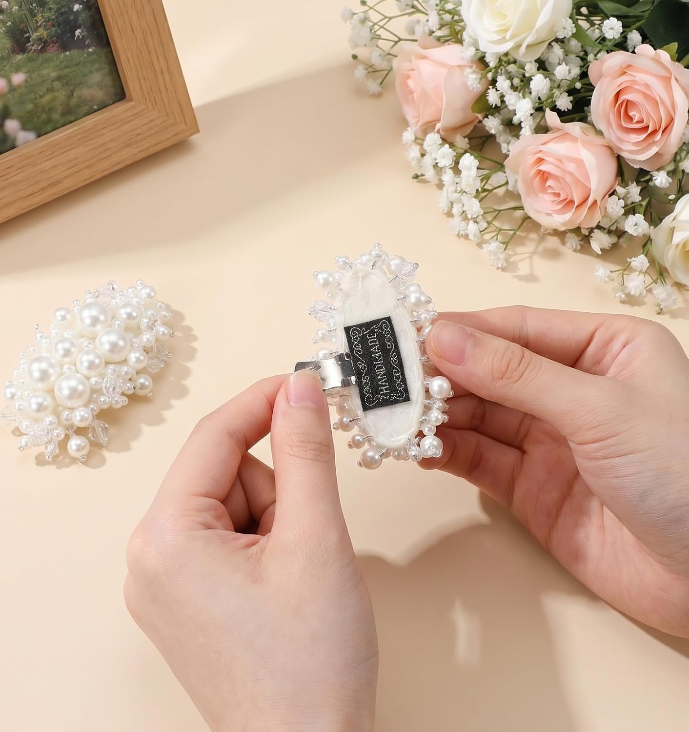 1 Pair Shoe Decorations Clips Detachable, Elegant Pearl Shoe Clips for Heels, Flats, Wedding and Daily Wear