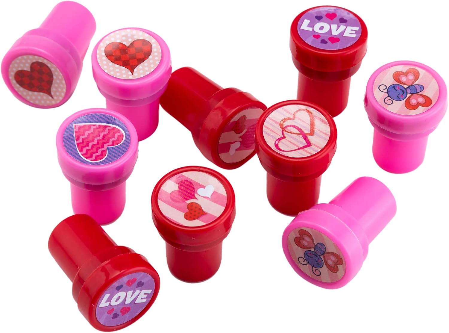 JOYIN 36 pack Valentines Day Gift Cards with Gift Valentine Stampers for Classroom Exchange Prizes Party Favor Toys