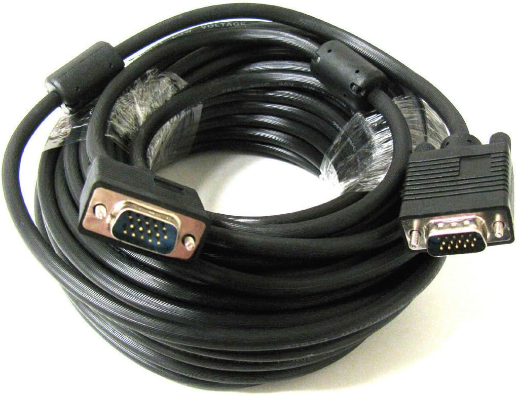 VGA to VGA Cable with Ferrite Cores 15 Feet (4.5 Meters) HD15 Male to Male SVGA Monitor Cable 15ft (4.5M) (3 Pack)
