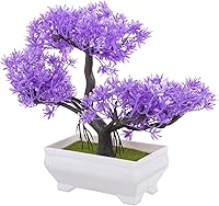 Vista 1 de GANAZONO Plantas artificiales, árbol bonsái artificial, enebro, plantas artificiales en maceta, plantas artificiales para el hogar, decoración
