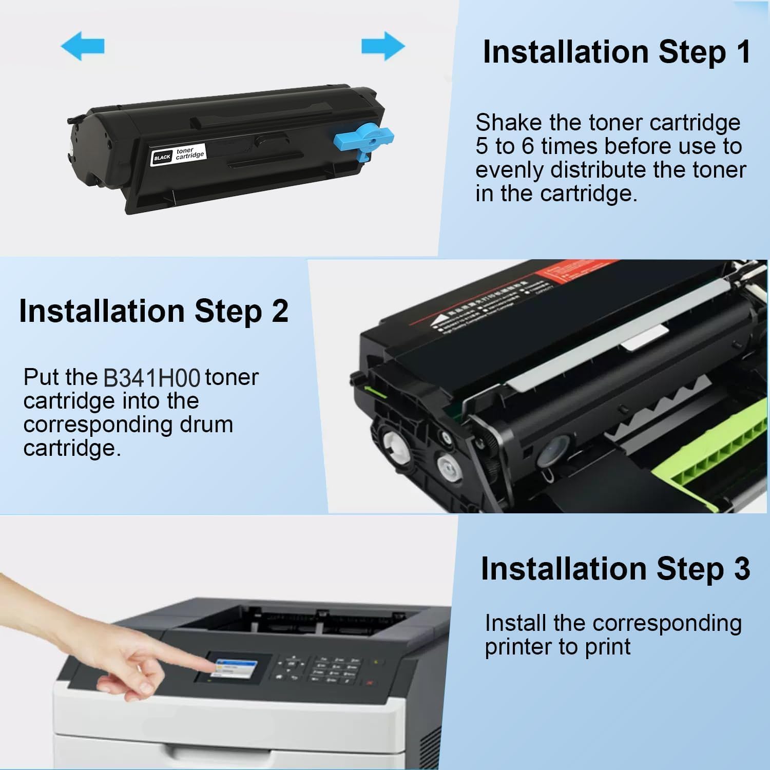 B341H00 Toner Cartridge High Yield Compatible with Lexmark B341H00 Toner image 4