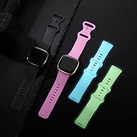 Vista 2 de Dirrelo Compatible con correas Fitbit Sense y Versa para mujer, correa deportiva de repuesto suave para reloj inteligente Versa 3/4 Sense 2
