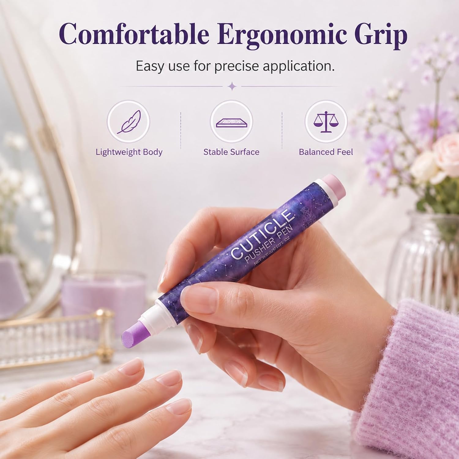 2Pcs 4-in-1 Cuticle Pusher Pen,Nail Cuticle Oil Pen,Cuticle Remover & Cuticle Oil in a Pen, Ceramic Nail Pusher Oil Pen for Hangnail Nails, Nail Care Pen