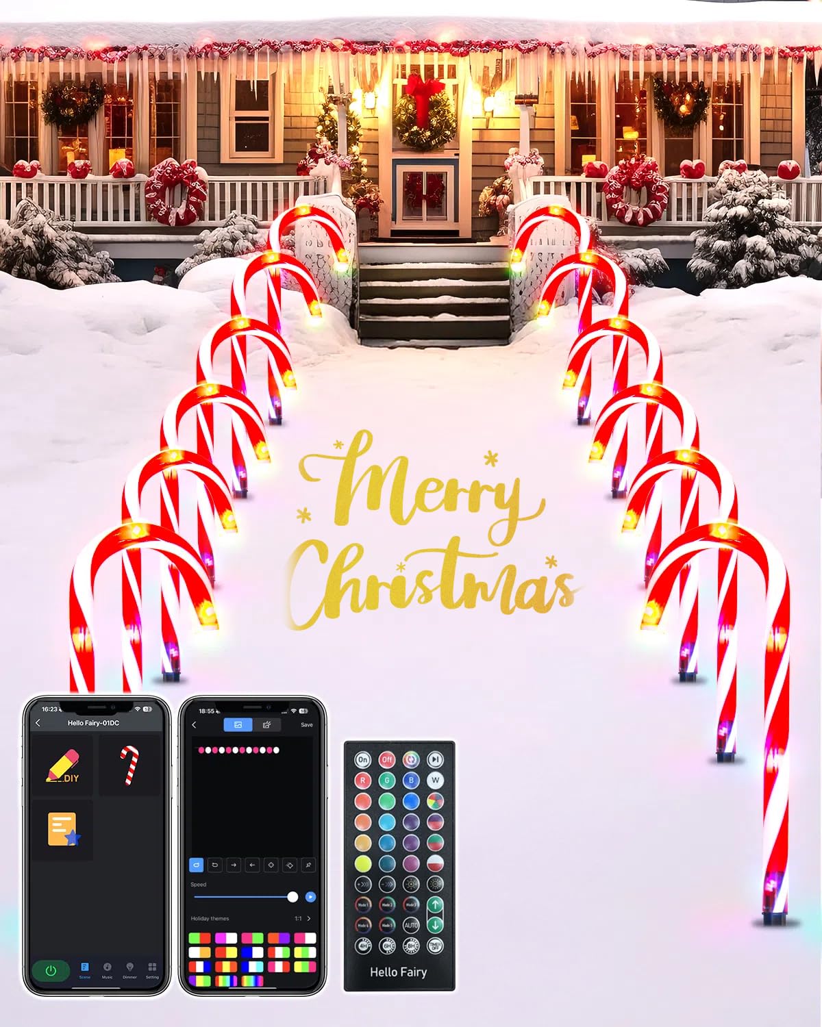 Candy Cane Color Changing Lights