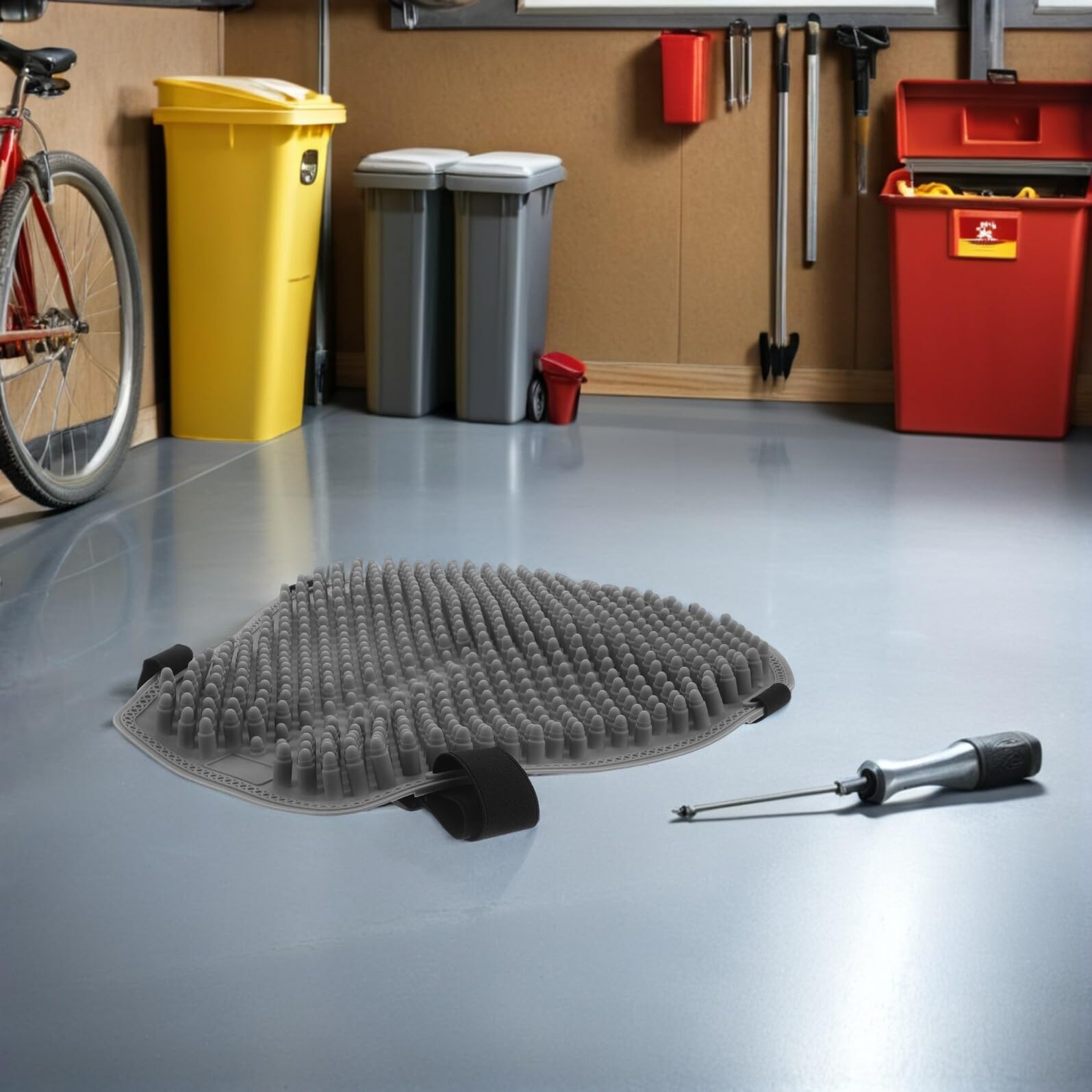 Happyyami Cuscino per Sella Moto in Silicone Antiscivolo Spesso Assorbimento Urti e Traspirante, Coprisedile Posteriore Ergonomico Protezione Antiusura per Viaggi Lunghi
