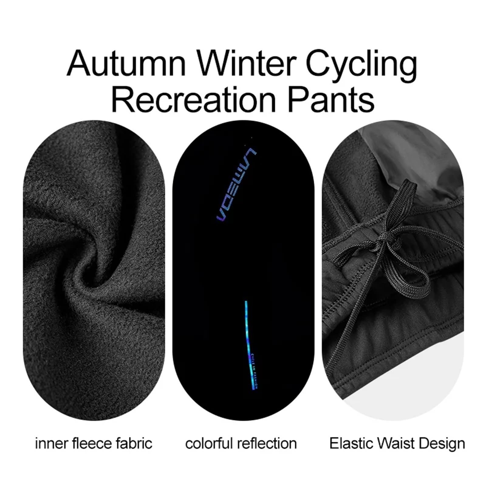 Pantalones de Ciclismo Otoño Invierno Motociclismo Camping Esquí Deportes Hidrofóbico Polar Cálido Alto Elástico Hombres