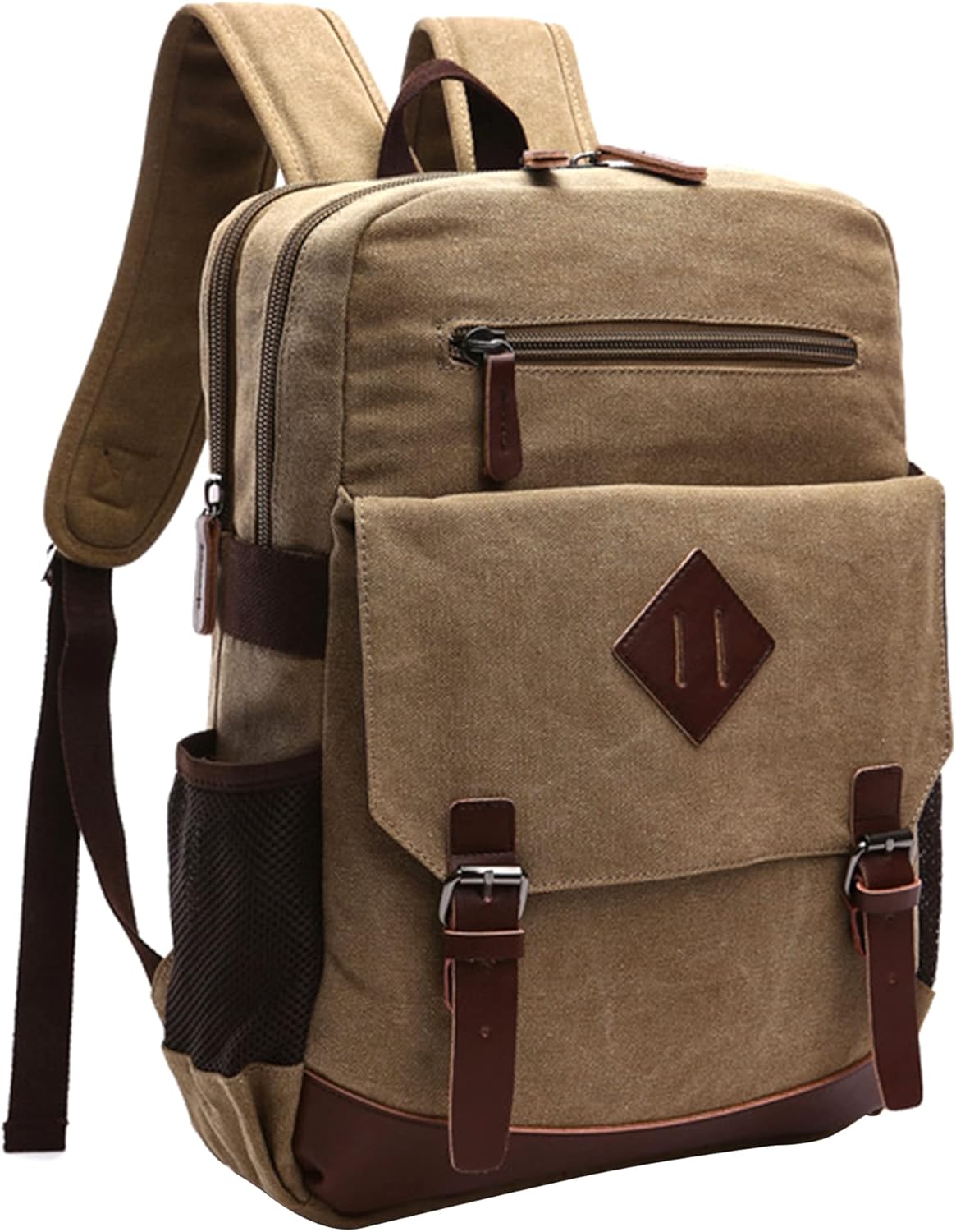 Men's Vintage Canvas Backpack Large Capacity Business Shoulder Bag Unisex Travel Duffel Bags Carry on Weekender Bookbag