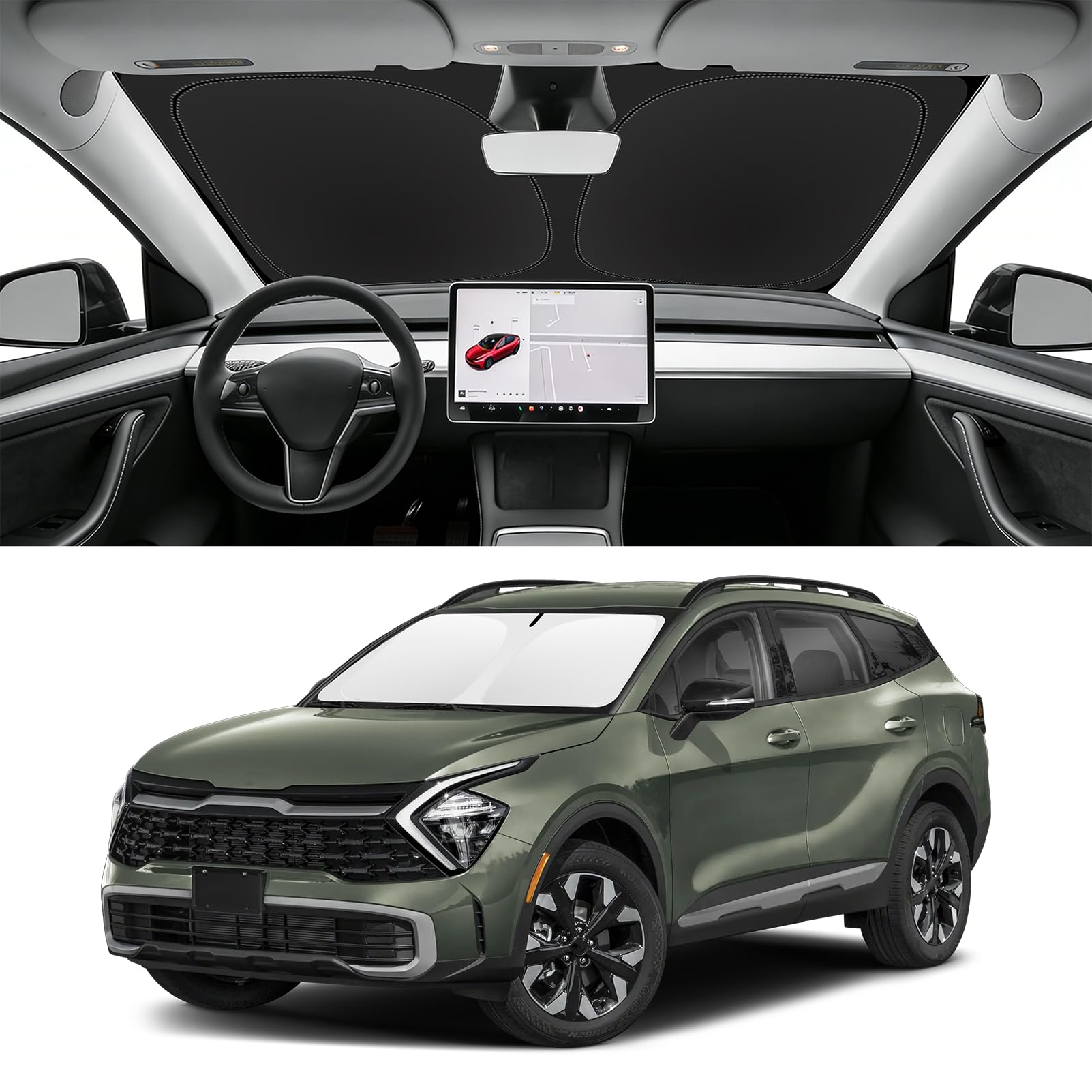 Custom Fit Windshield Sun Shade for Kia Sportage 2023-2026 2027