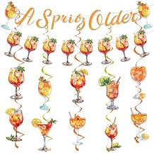 ديكورات حفلات Aperol Sprit تتضمن لافتة لامعة برتقالية قديمة متدلية على شكل دوامات كوكتيل Sprit لعيد الميلاد وحفلات توديع العزوبية وحفلات الزفاف ولوازم الحفلات