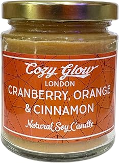 Cozy Glow - Vela de soja, cera, color rojo, regular