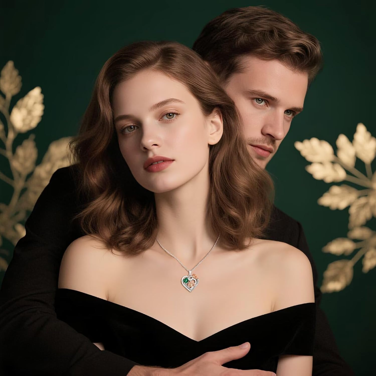 Iefil Birthstone Necklace for Women - 925 Sterling Silver Heart Necklace for Women, Anniversary Birthday Gifts for Wife Girlfriend Mom - Image 4