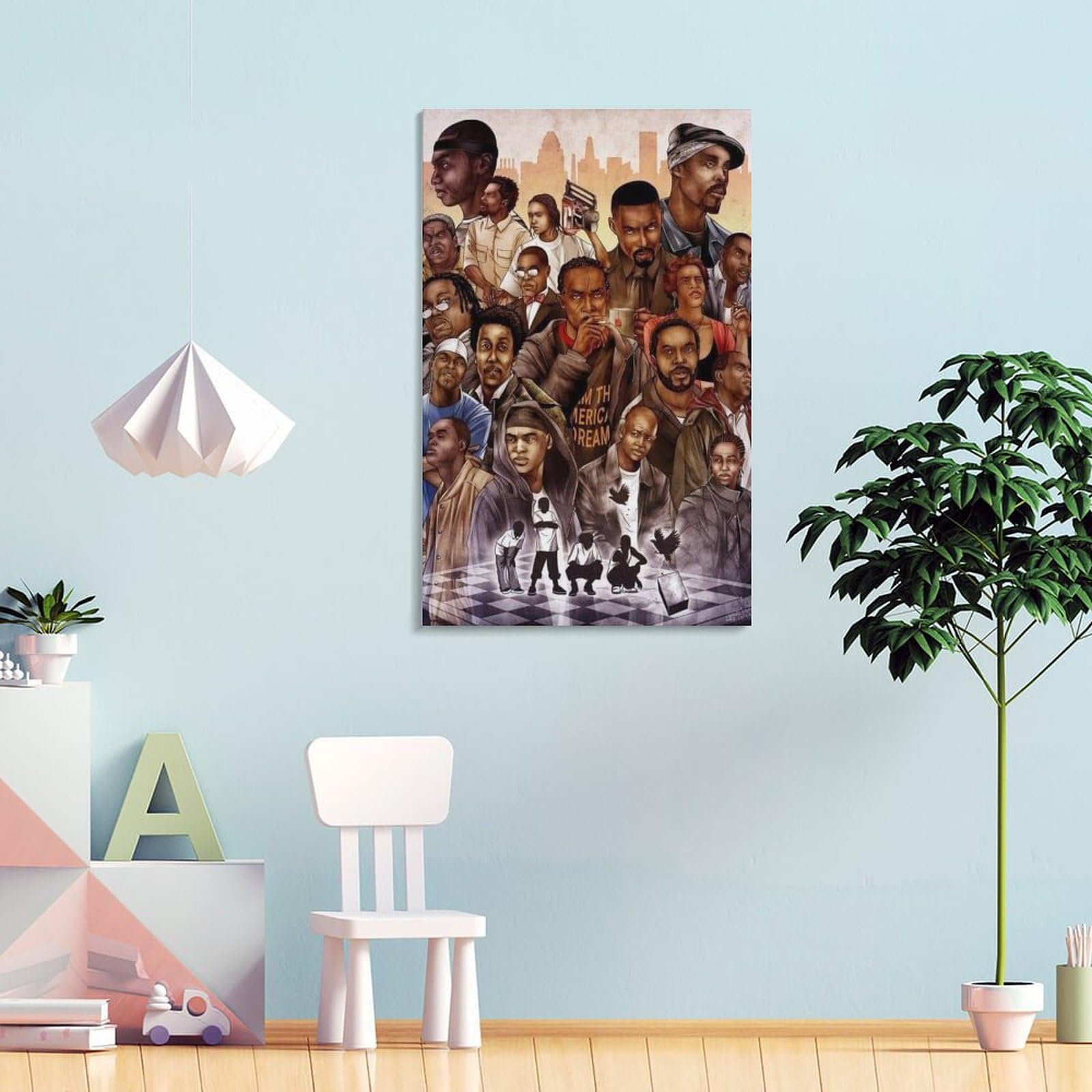 Poster con stampa artistica da parete, motivo: cantante rap, hip hop, tutte le stelle, decorazione per la casa, poster 40 x 60 cm