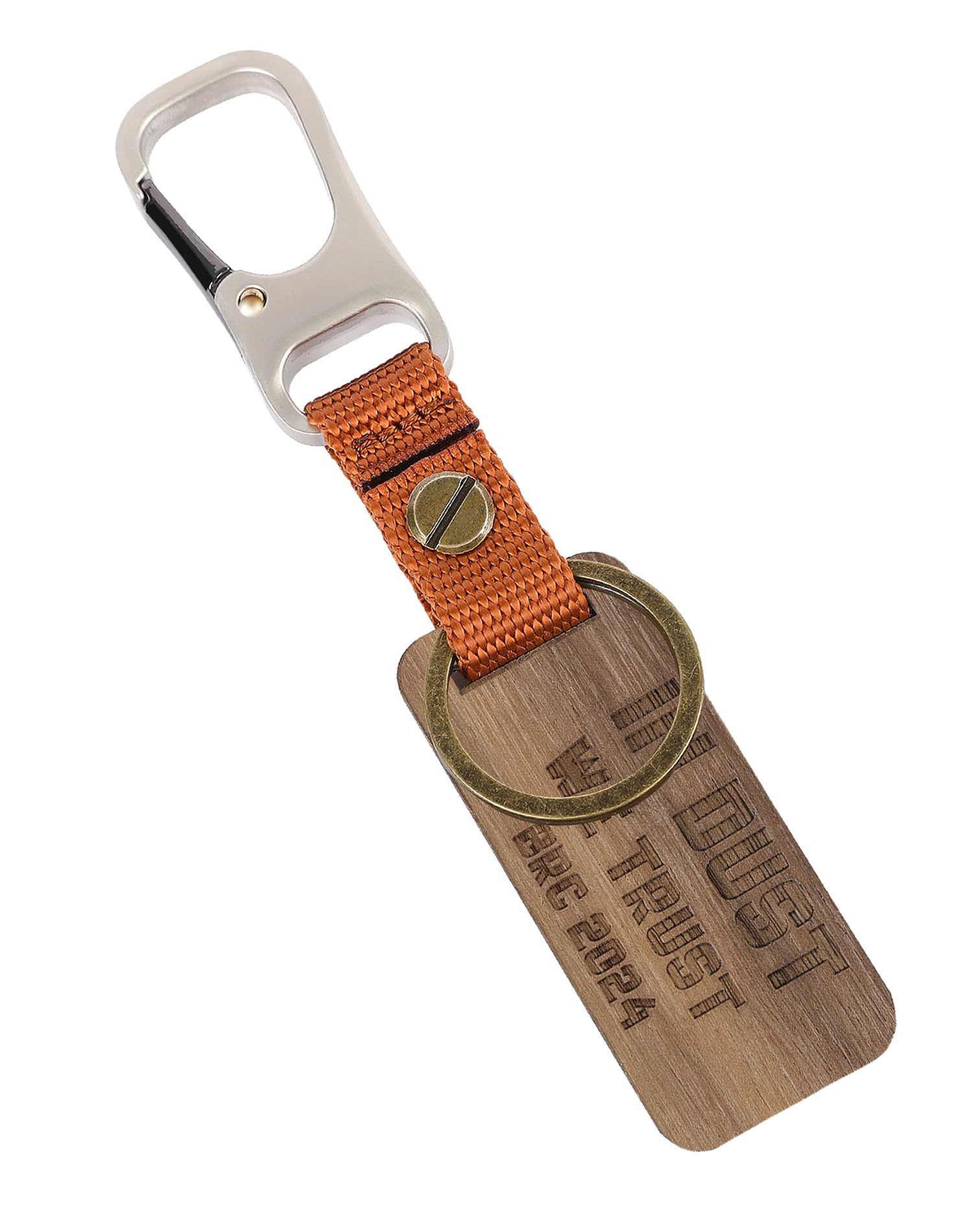 Snapklik.com : JULEASEL Nylon Keychain Clip, Brown Key Ring Clip ...