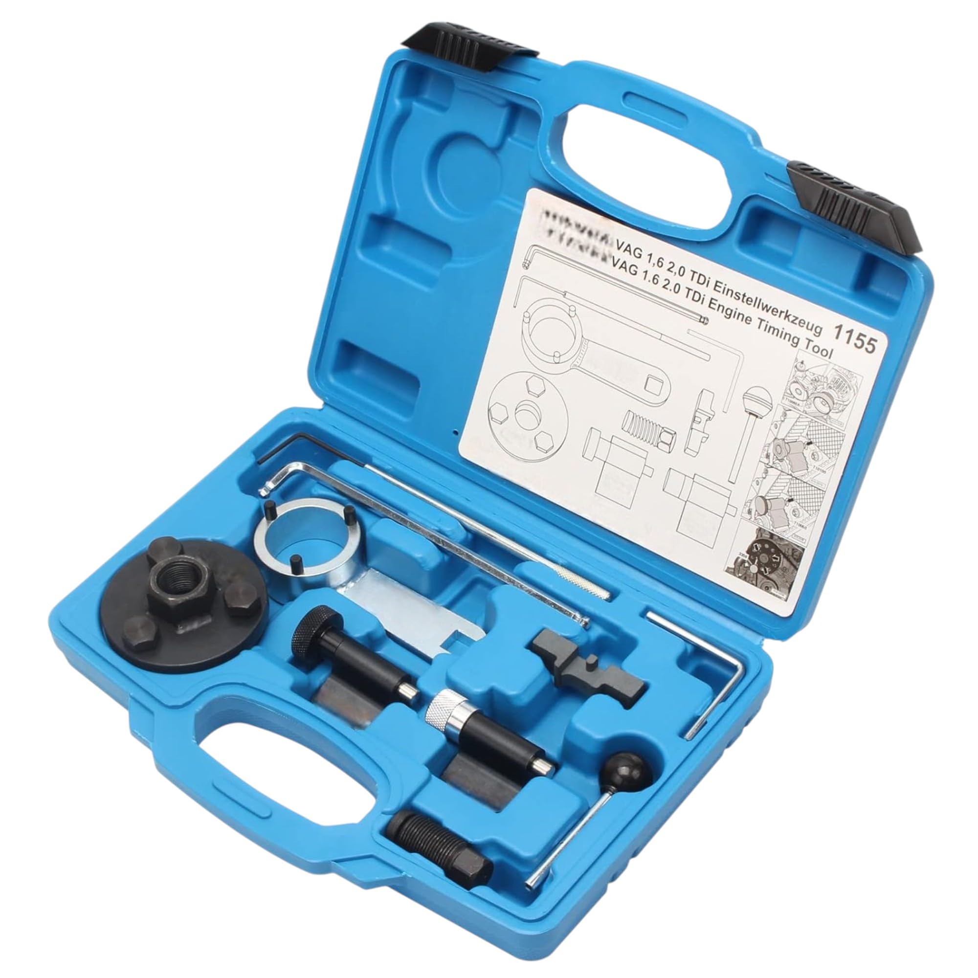 TANIASHOP Kit Attrezzo Messa in Fase Compatibile per Motori VAG 1.6 2.0 TDI Diesel VW Audi Seat Skoda