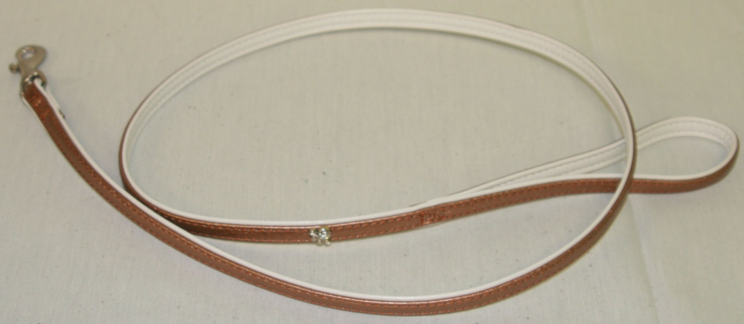 BBD Pet ProductsDiamante Paw Lead, 1/2 x 48-inch, Bronze