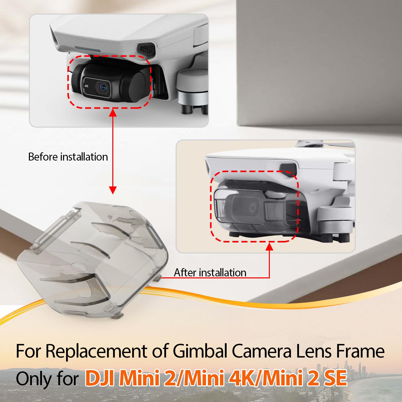 Gimbal Protector per DJI Mini 2/Mini 4K/Mini 2 SE Copertura Dell'obiettivo per DJI Mini 2 Gimbal Camera Cover Case Copriobiettivo Cardanico Camera Protective Cover cap XX