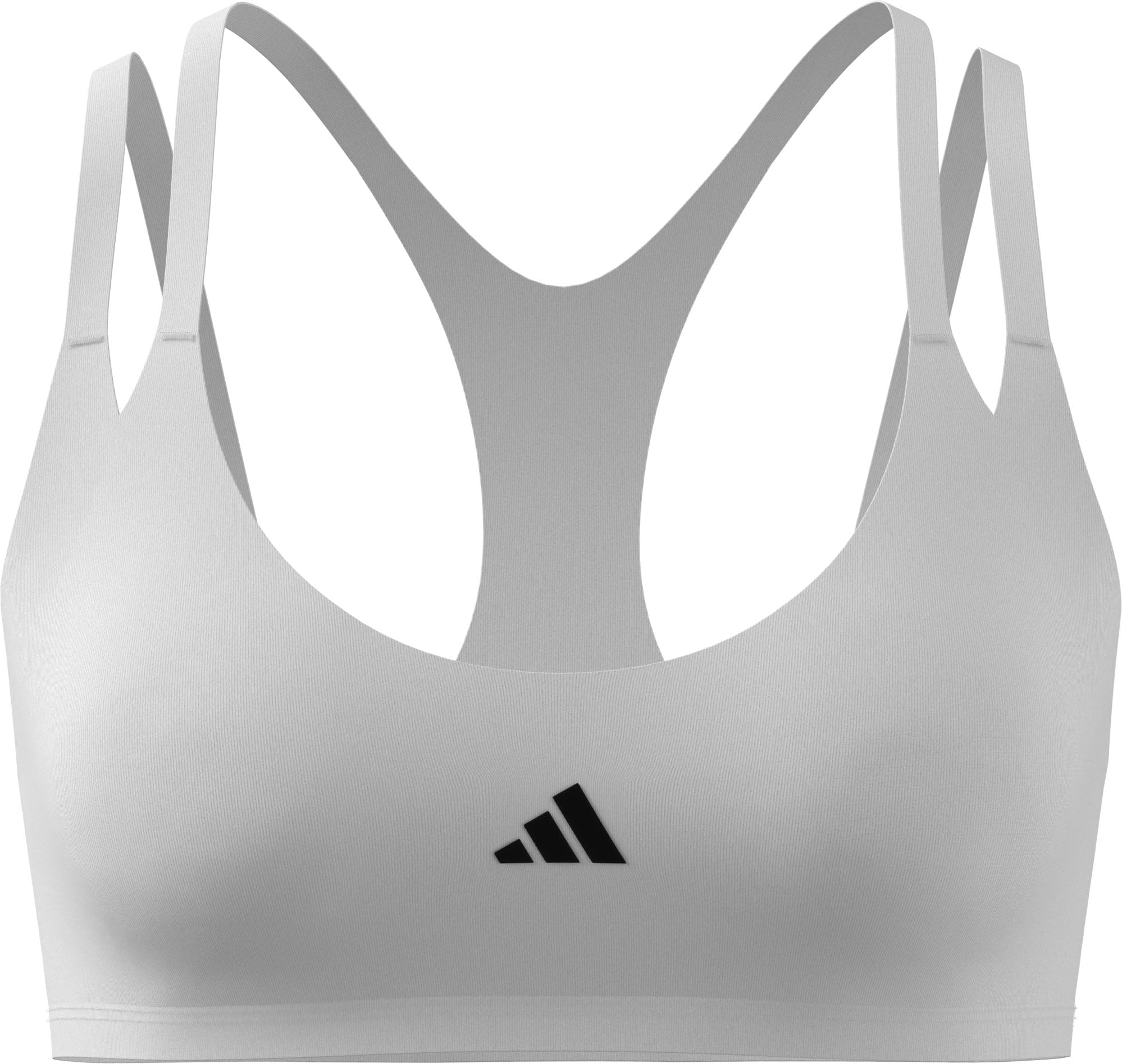 adidas Women's Optime Workout Strappy Light Support Bra, White, XS