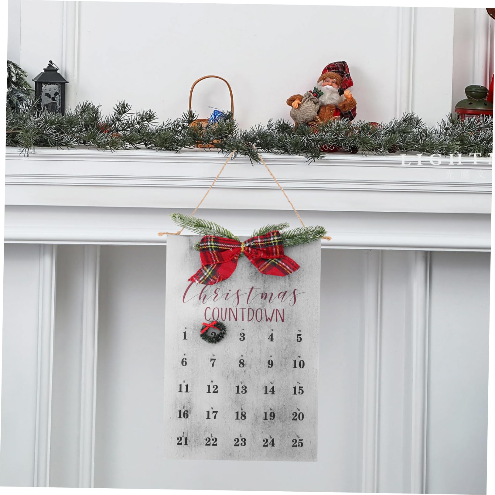 Rustikaler Weihnachts Countdown Wreath Kalender Für Weihnachten Handgefertigt Aus Hochwertigem Material Für Festliche Ihrem Zuhause Oder Büro