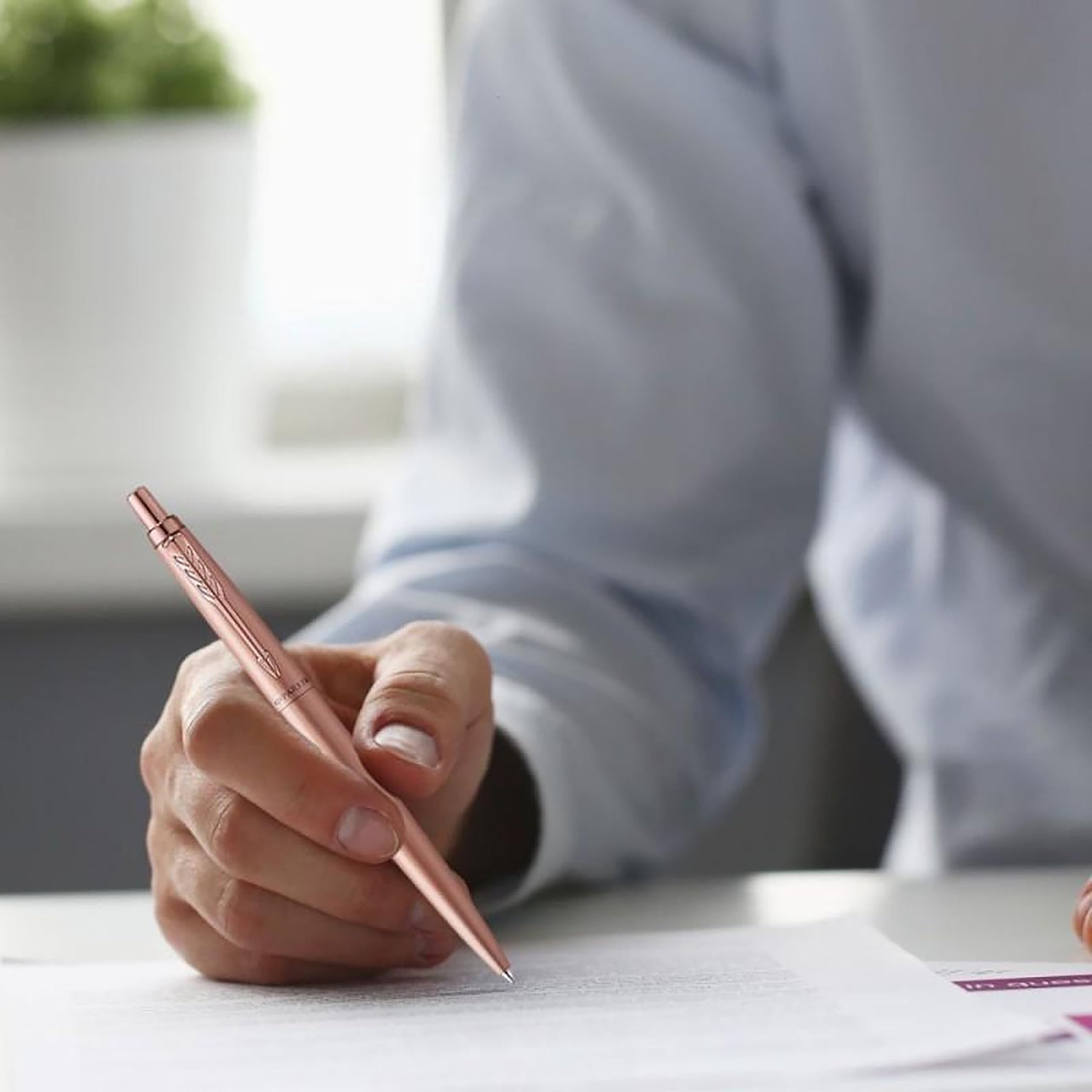 Parker Jotter penna a sfera XL | rosa dorato vanta monochrome | punta media | inchiostro blu | confezione regalo