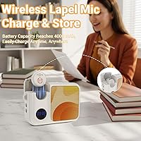Vista 6 de Voice Amplifier with Wireless Lavalier Lapel Microphone for Teaching,Public Speaking,Portable Mini Mic& Speaker for