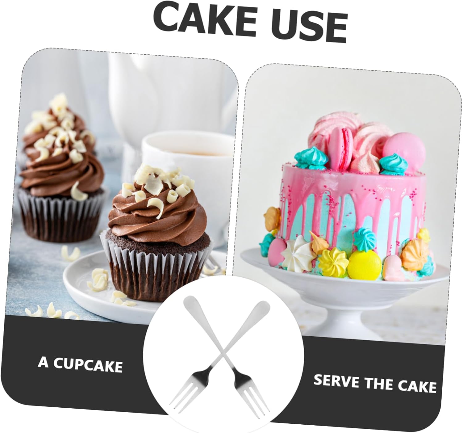 48pcs Stainless Steel Dessert Forks Fruit Forks for Appetizers Salad Cake for Events Restaurants Home Use Sleek Design Easy to Clean Compact