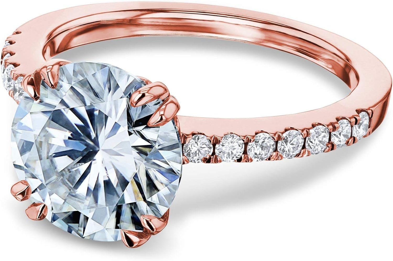 Kobelli 3.1ct Round Kobelli Moissanite Near Colorless (G-H) Ring 14k Gold