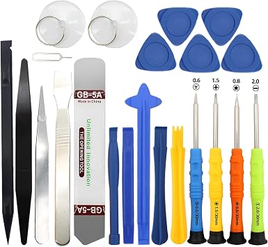 Phone Repair Tool Kit 22 PCS Spudger Pry Tool for Smartphone Electronics | 22-Piece Complete Set, Anti-Static Plastic Pry Tool, 0.1mm Curved Spudger, Compatible With Smartphones