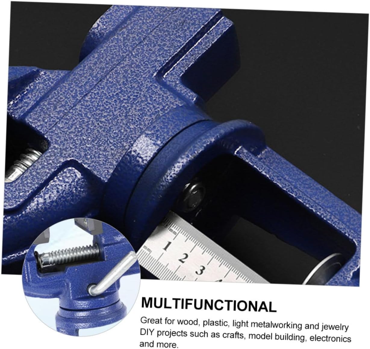 1pc Rotating Table Vise Swivel Base -functional Bench Clamp for Woodworking Jewelry Making and Projects and Clamp Design