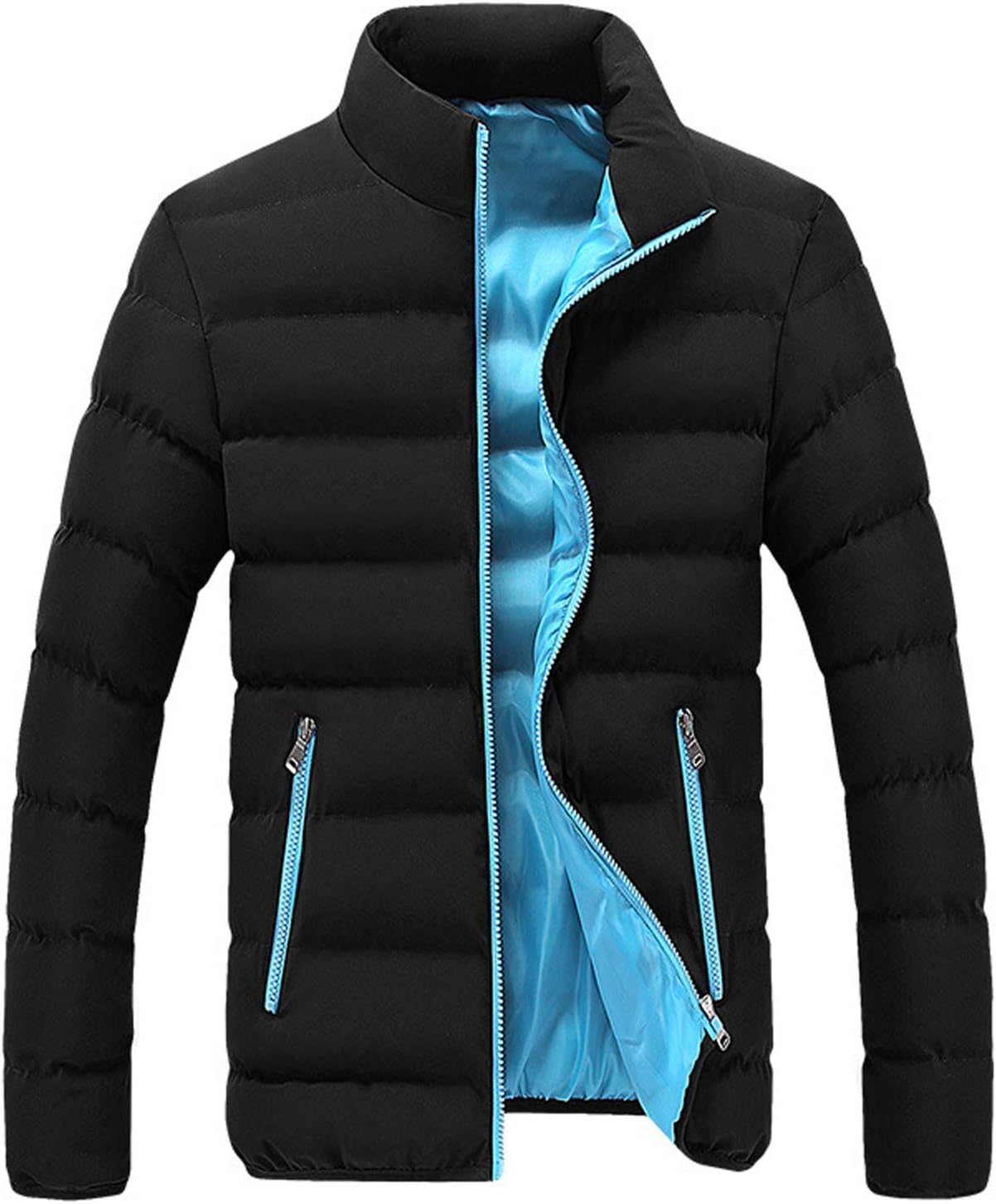 Ymosrh Men's Puffer Jacket Packable Lightweight Fall Winter Insulated Alternative Puffy Coat Outwear, M-6XL