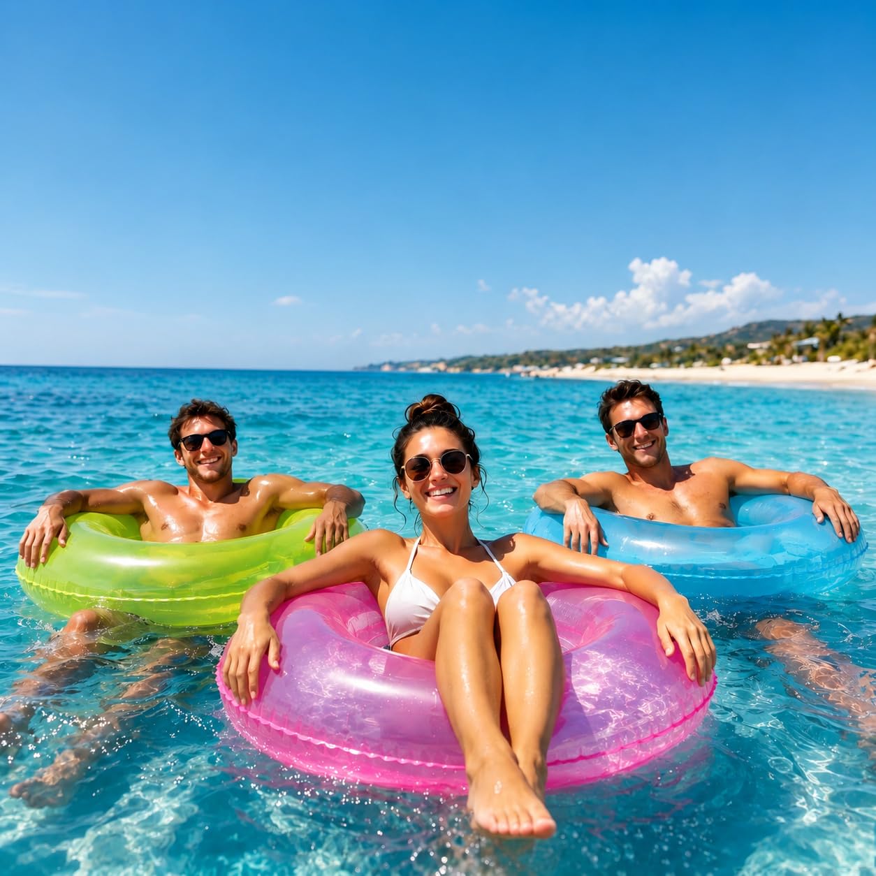 Pool Inflatables Rubber Ring 70/90cm (3 Pack), 100 - Image 3
